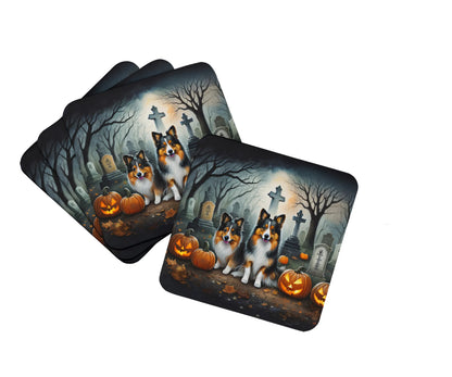 Spooky Halloween Foam Coasters - Size: 3.5 | Pack Of: 1 | Collection name: Spooky halloween