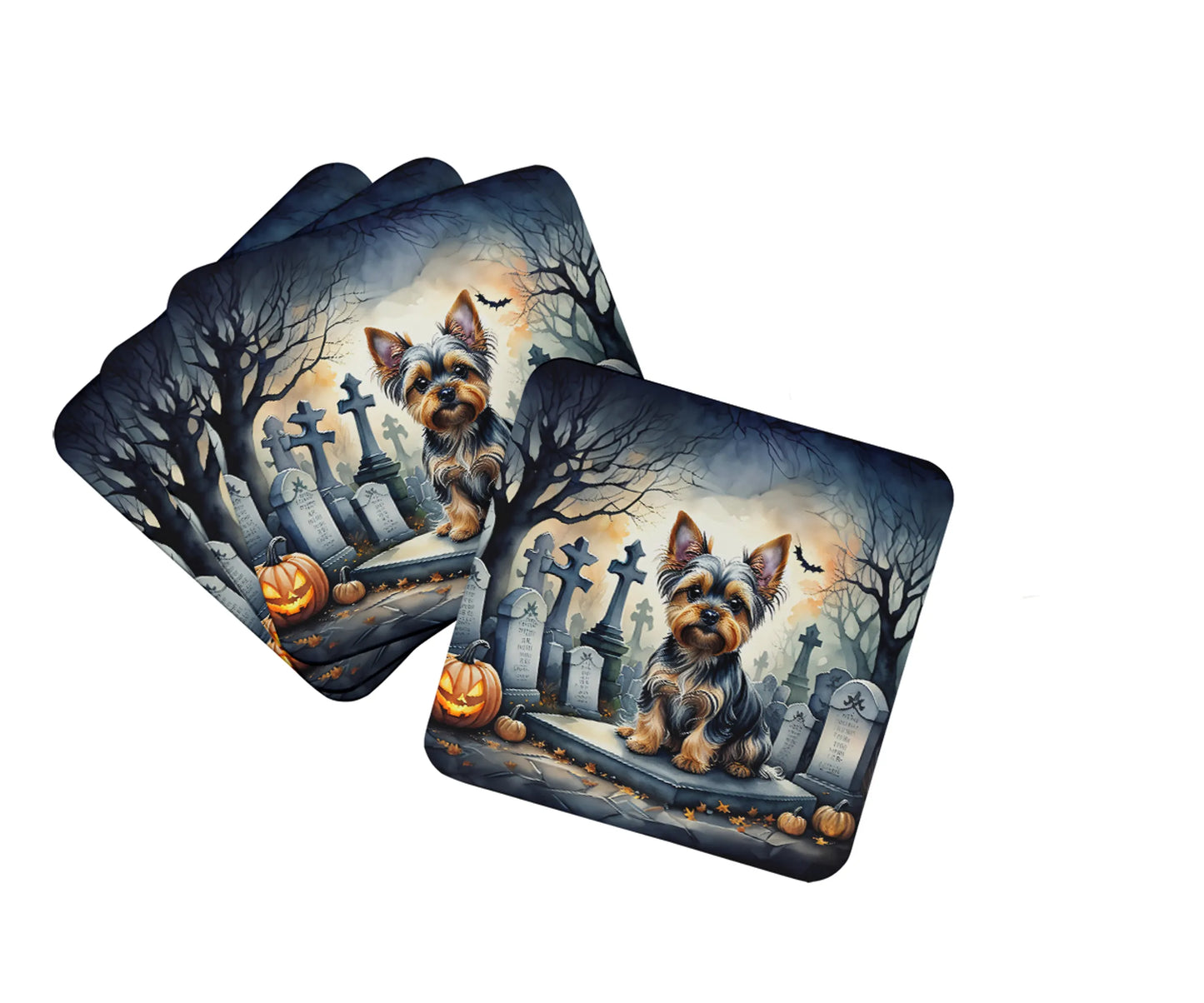 Spooky Halloween Foam Coasters - Size: 3.5 | Pack Of: 1 | Collection name: Spooky halloween