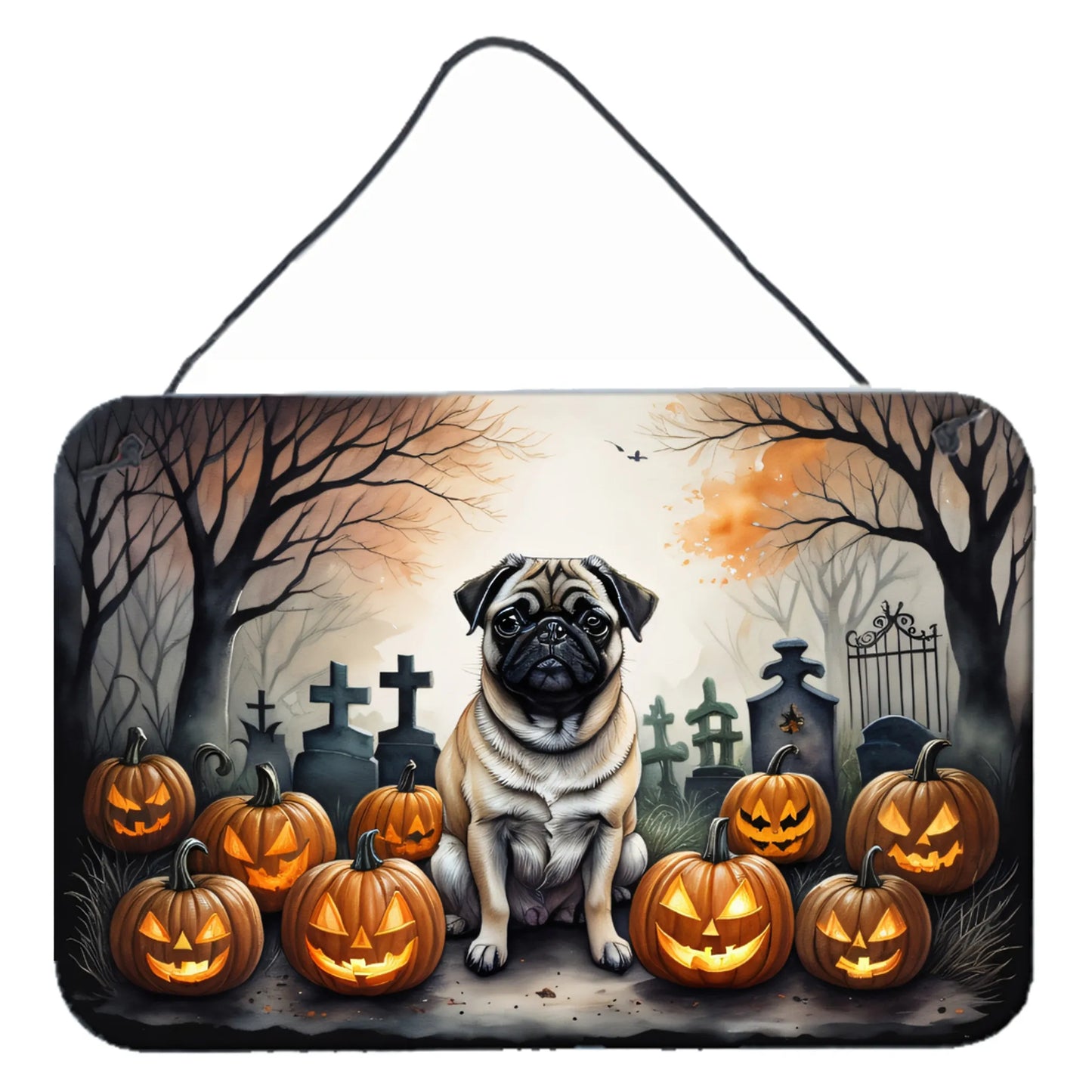Spooky Halloween Wall or Door Hanging Prints - Size: 8HX12W | Pack Of: 1 | Collection name: Spooky halloween
