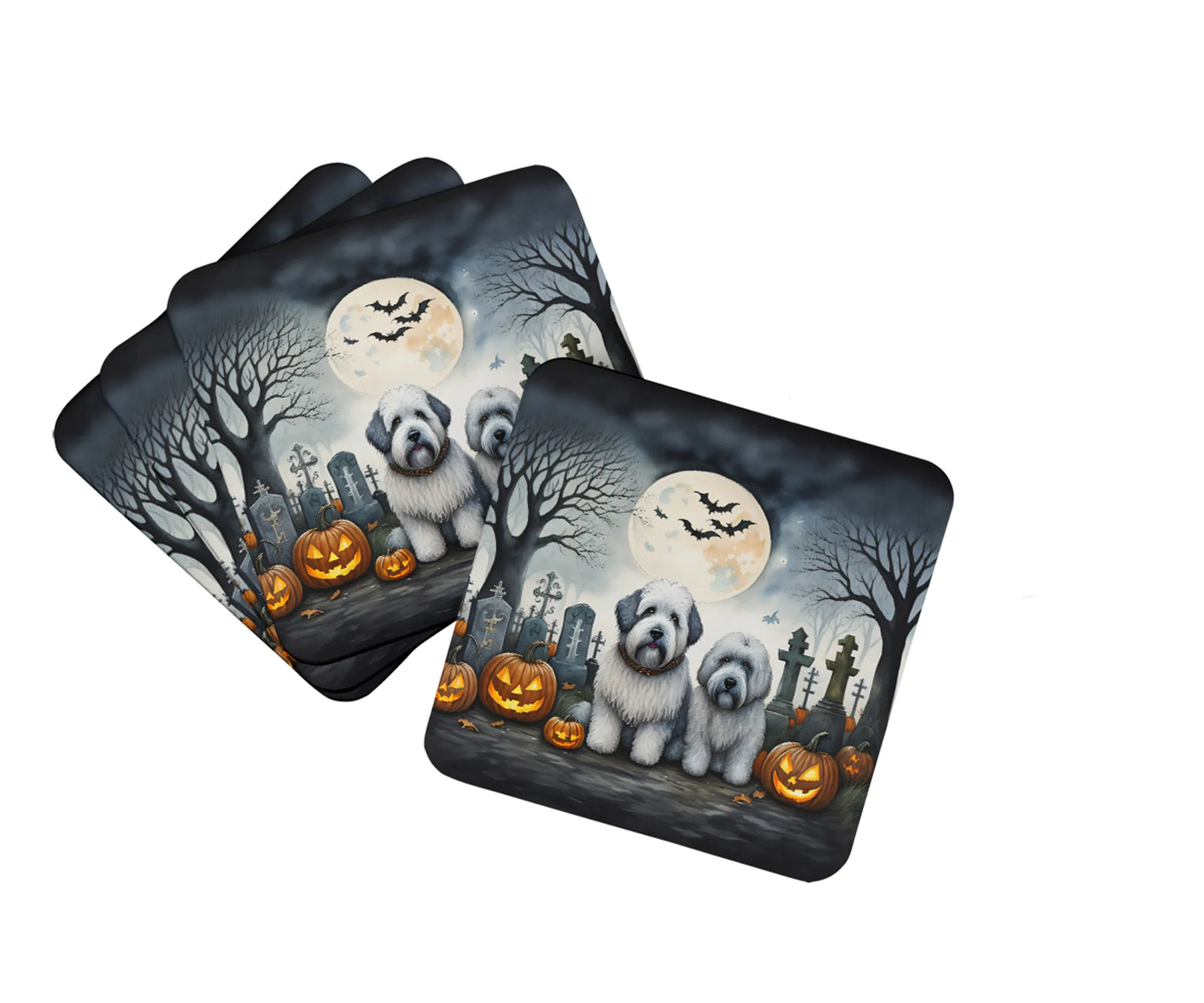 Spooky Halloween Foam Coasters - Size: 3.5 | Pack Of: 1 | Collection name: Spooky halloween
