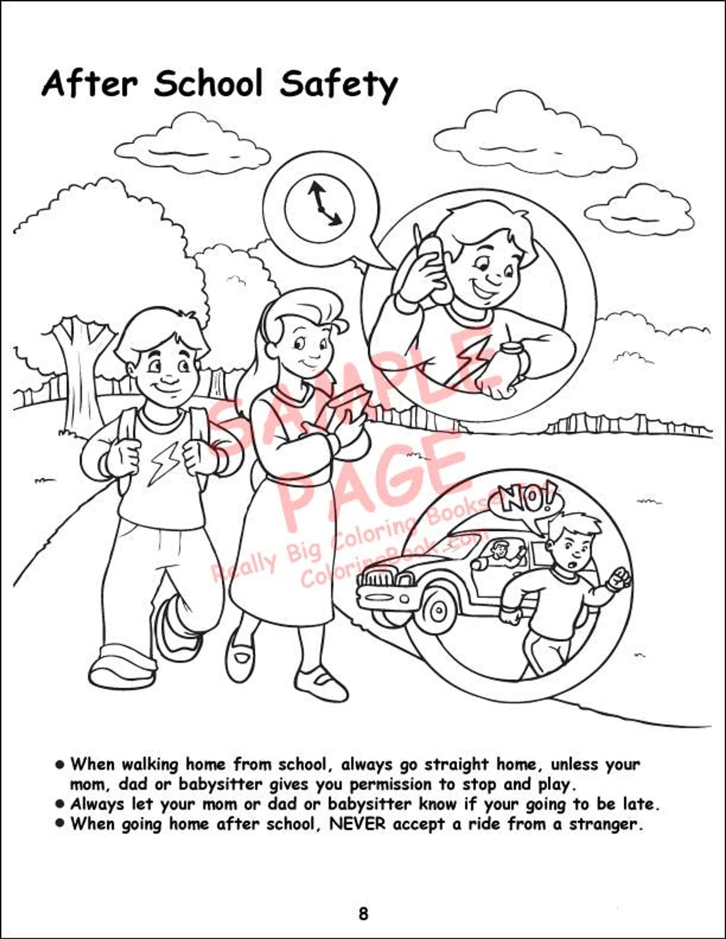 Child Safety Coloring Book