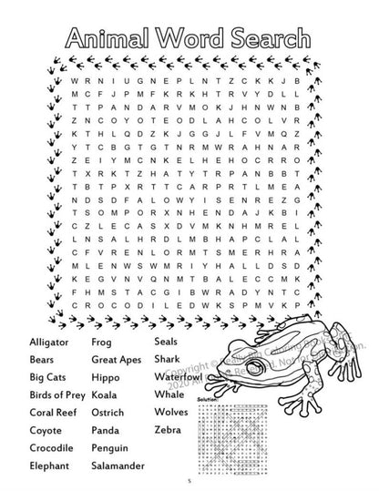 Zoo Animals Coloring Book