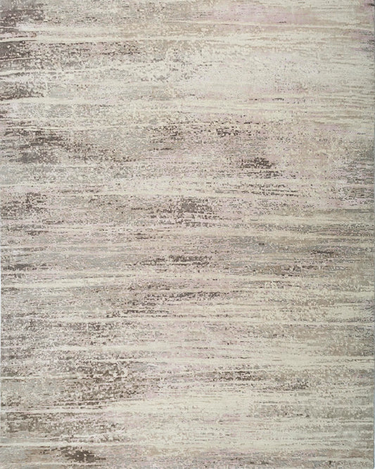 8' X 10' Brown Abstract Hand Knotted Area Rug