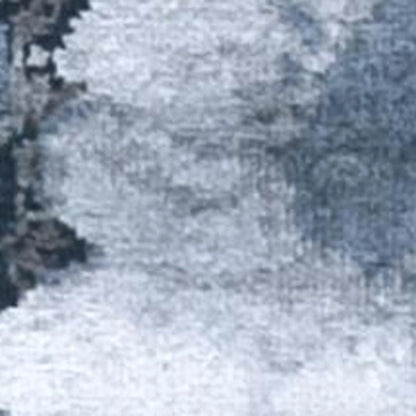 8' X 10' Blue Abstract Hand Knotted Area Rug