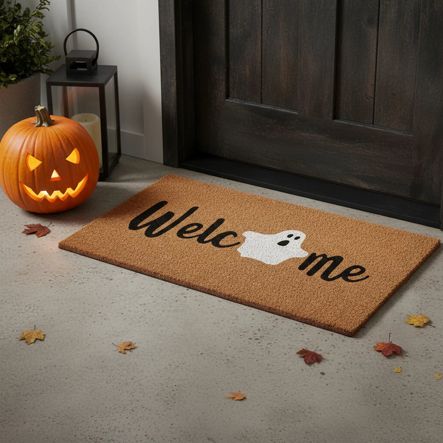Halloween Welcome Outdoor Coir Door Mat