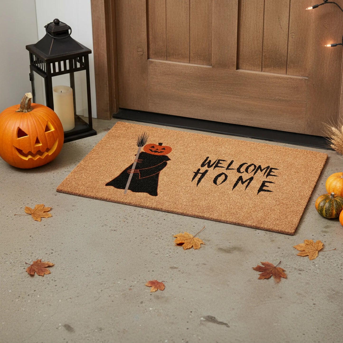 Halloween Welcome Outdoor Coir Door Mat