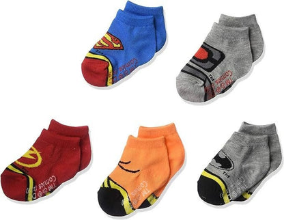 5-Pairs Licensed Assorted Kids' No-Show Socks