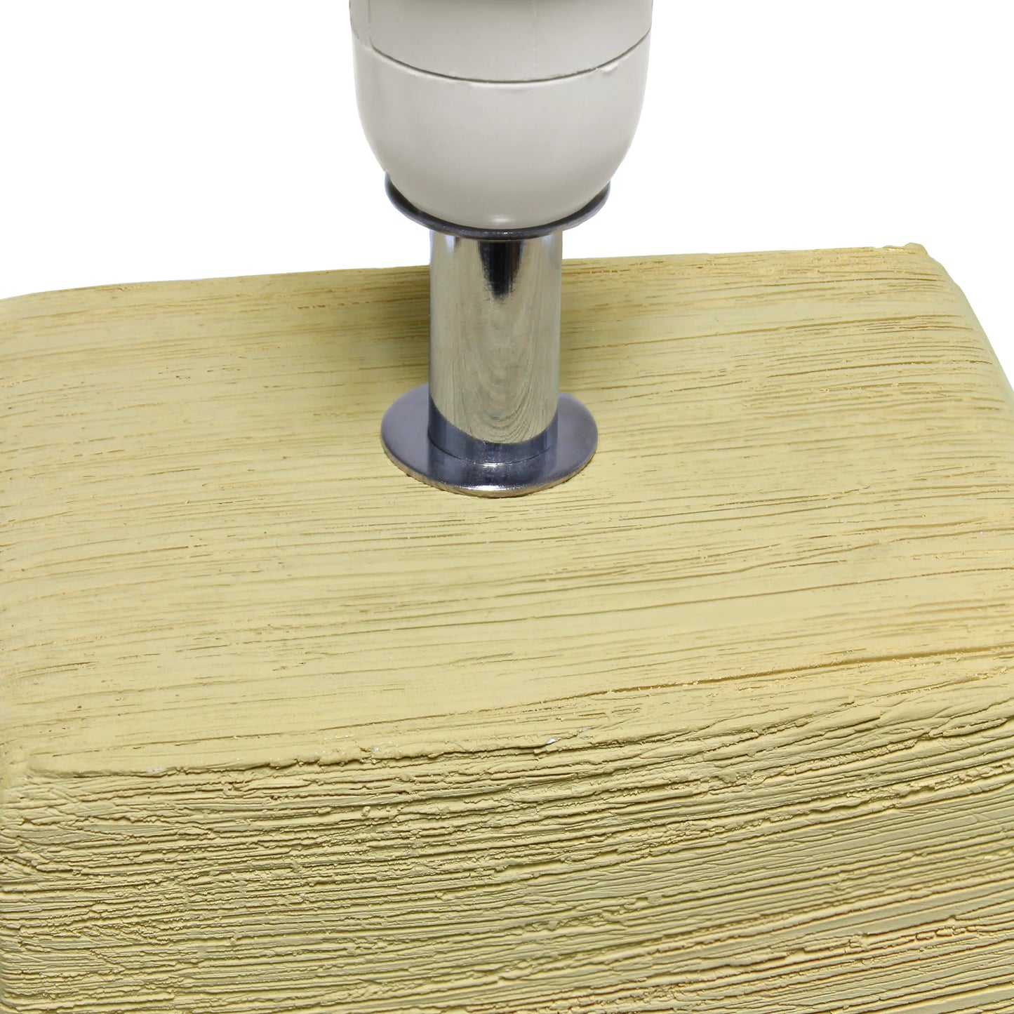 Simple Designs Petite Faux Stone Table Lamp with Fabric Shade