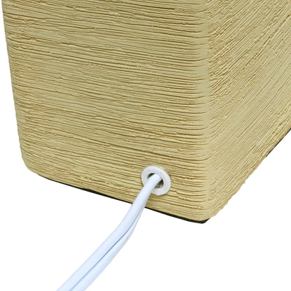 Simple Designs Petite Faux Stone Table Lamp with Fabric Shade