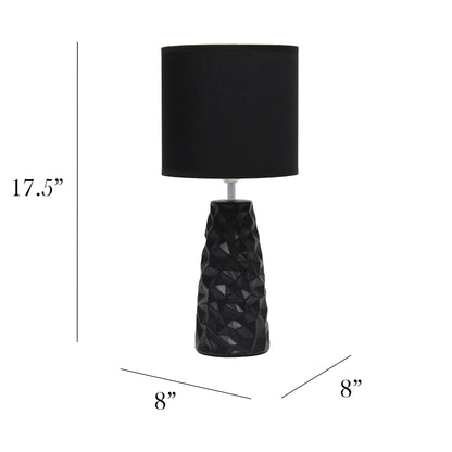 Simple Designs Sculpted Ceramic Table Lamp