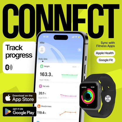 25 Metrics EziGo Black Digital Bathroom Smart Scale with BMI