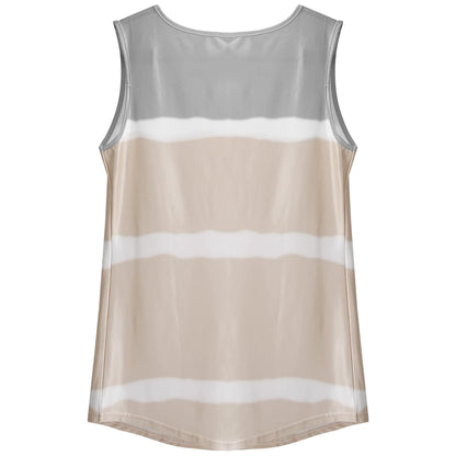 Women Tie-dye Sleeveless Tank Tops Summer Loose T Shirts
