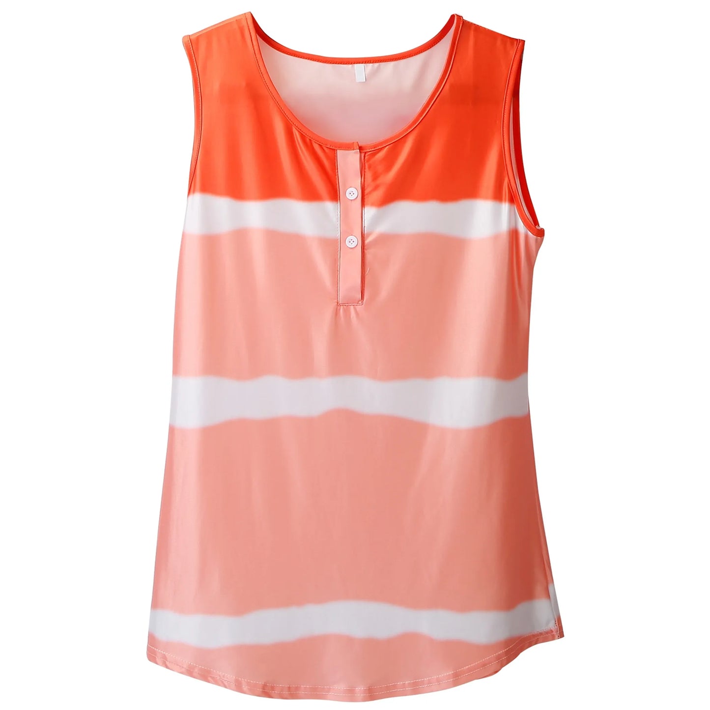 Women Tie-dye Sleeveless Tank Tops Summer Loose T Shirts