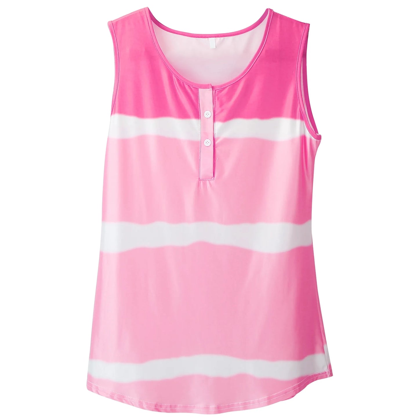Women Tie-dye Sleeveless Tank Tops Summer Loose T Shirts