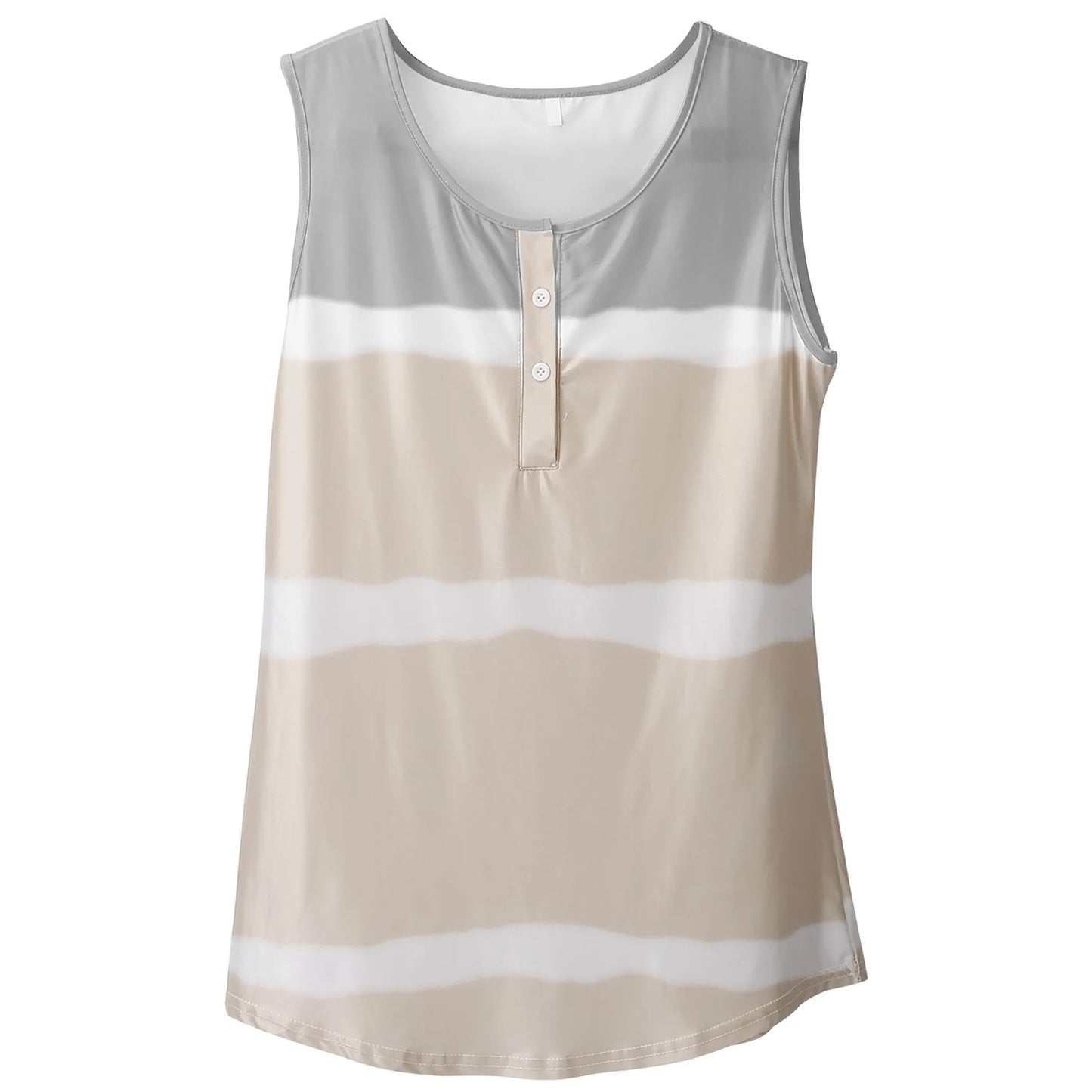 Women Tie-dye Sleeveless Tank Tops Summer Loose T Shirts