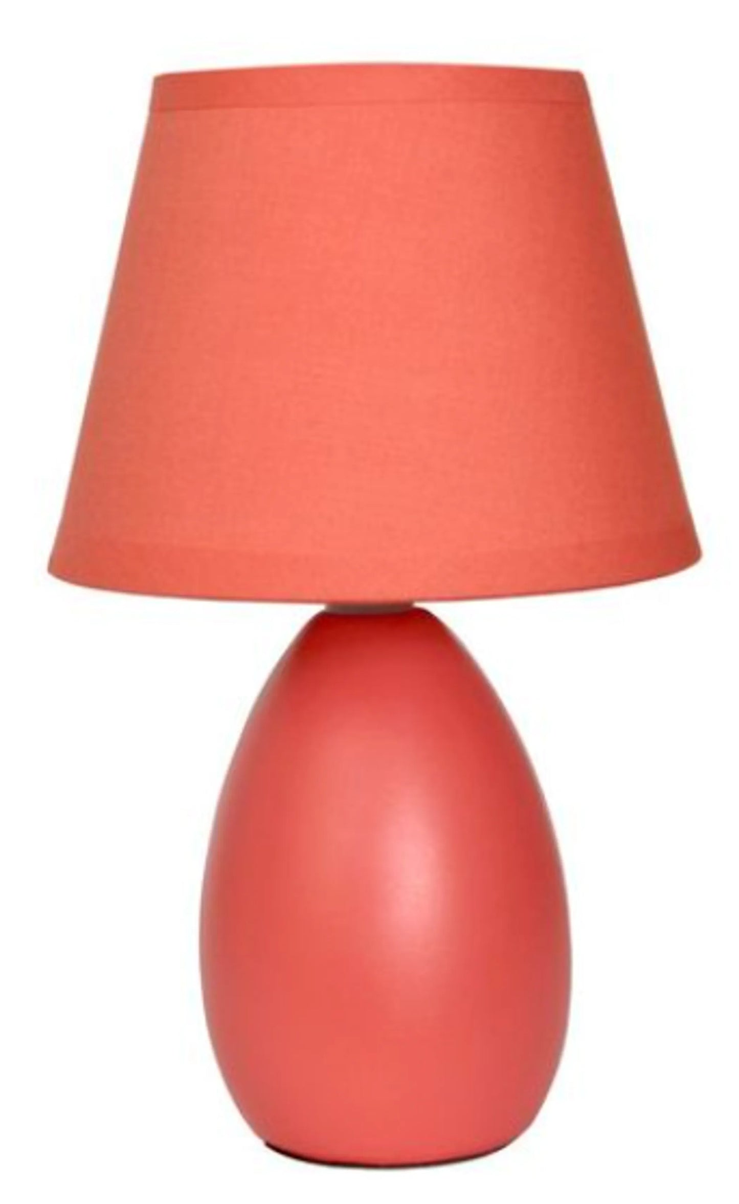 Simple Designs Mini Egg Oval Ceramic Table Lamp