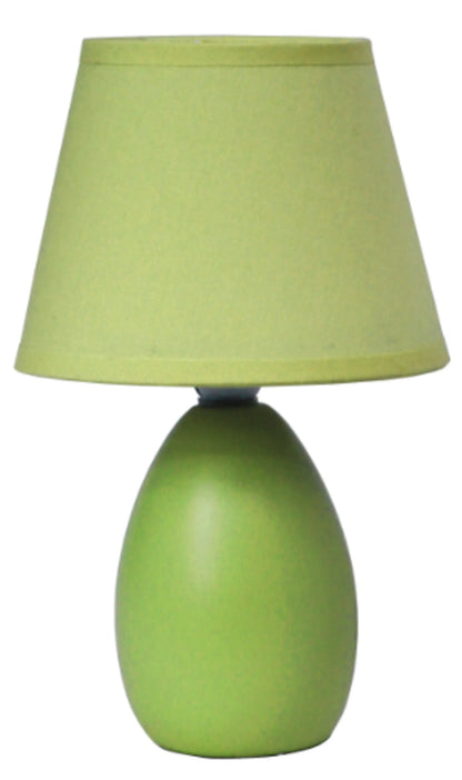Simple Designs Mini Egg Oval Ceramic Table Lamp