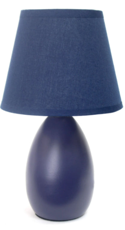 Simple Designs Mini Egg Oval Ceramic Table Lamp