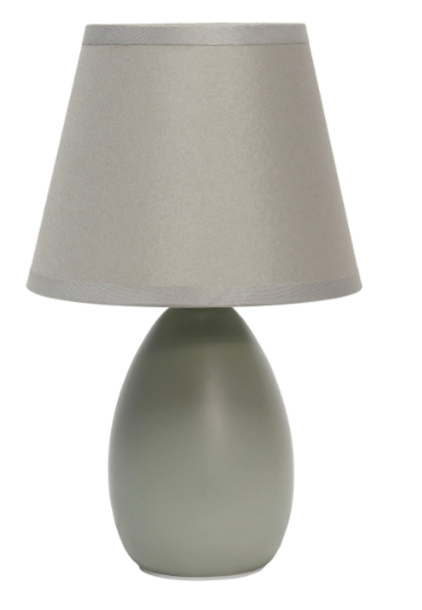 Simple Designs Mini Egg Oval Ceramic Table Lamp