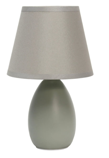 Simple Designs Mini Egg Oval Ceramic Table Lamp