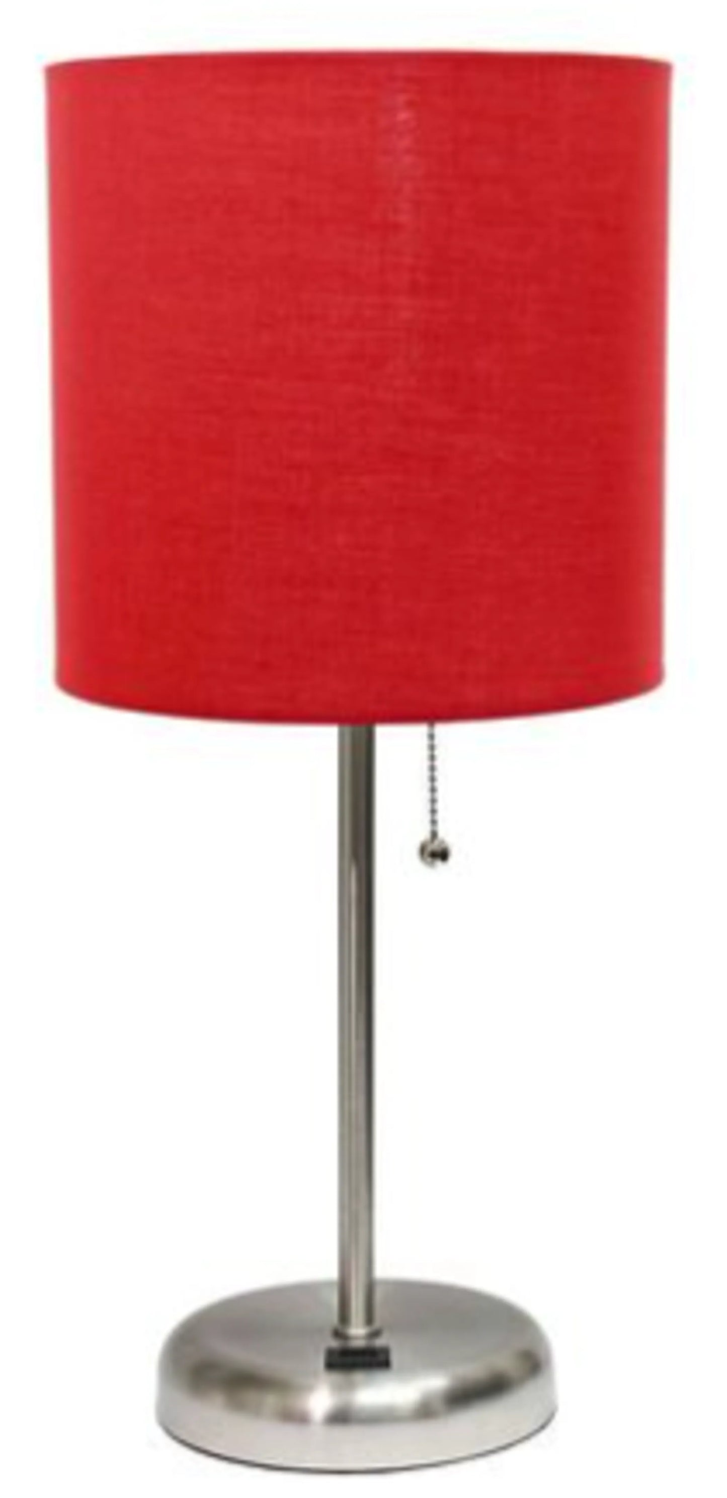 LimeLights Stick Lamp with USB charging port and Fabric Shade