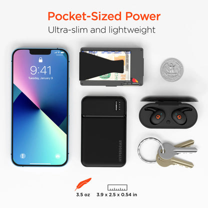 HyperGear 5,000mAh | Power Pack mini Fast Charge Power Bank with 20W USB-C PD