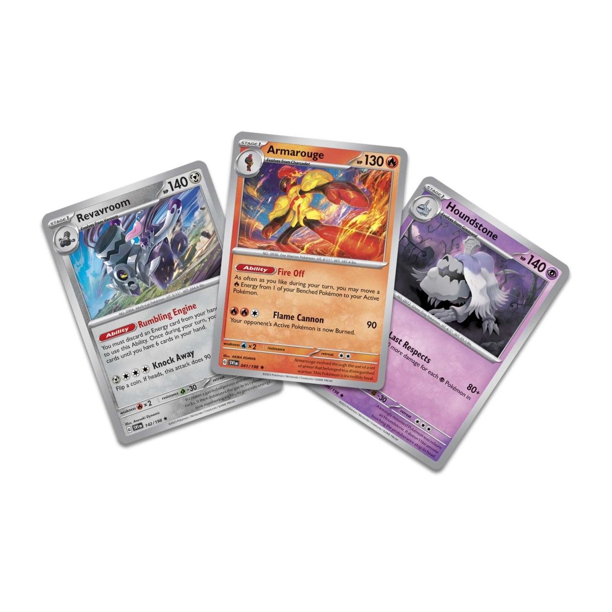 Pokémon TCG 3-Foil Card Booster Pack – Armarouge, Revavroom & Houndstone