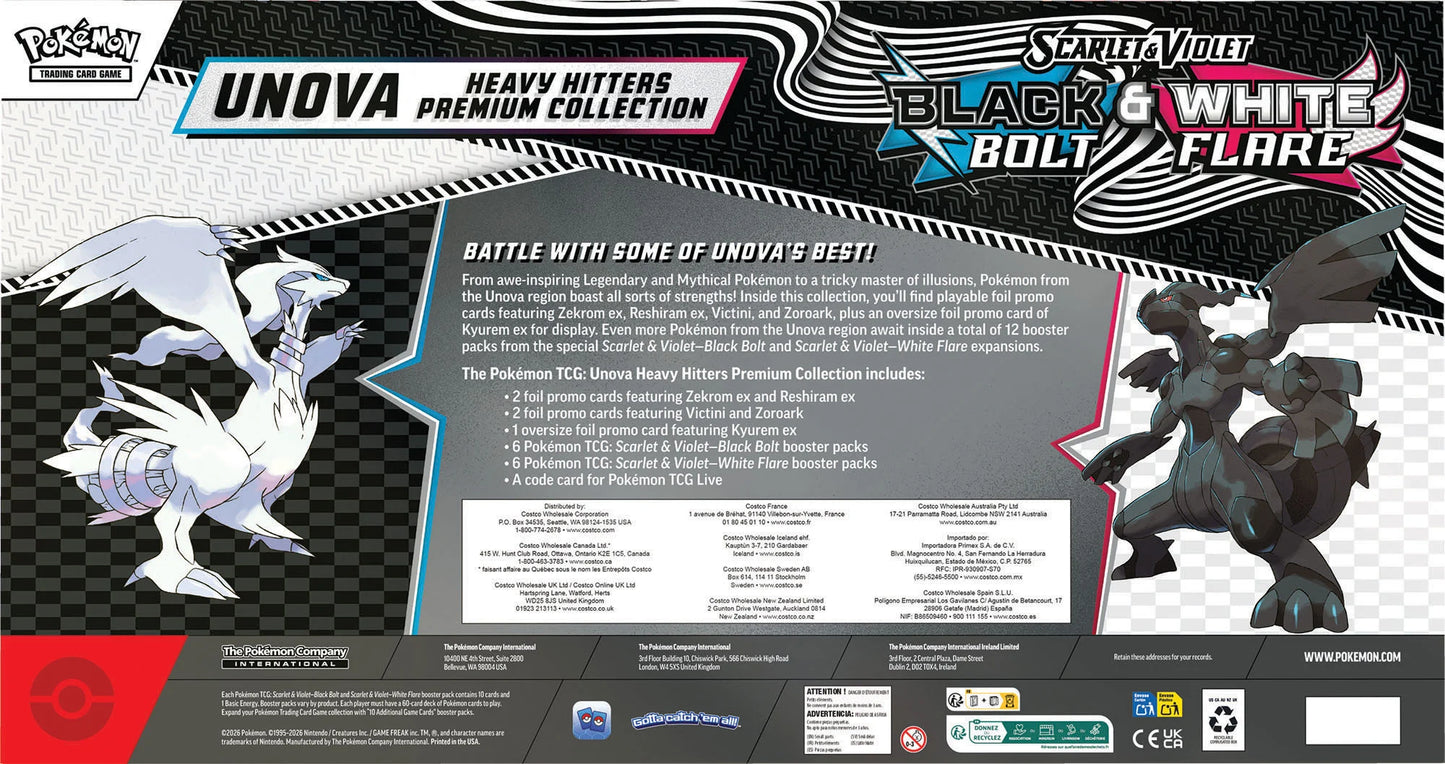 Pokémon Trading Card Game: Bolt & White Flare Unova Heavy Hitters Premium Collection