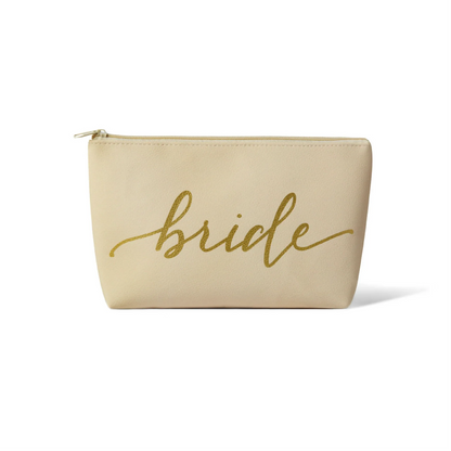 Bride/Bridesmaid Makeup Bag in Faux Leather