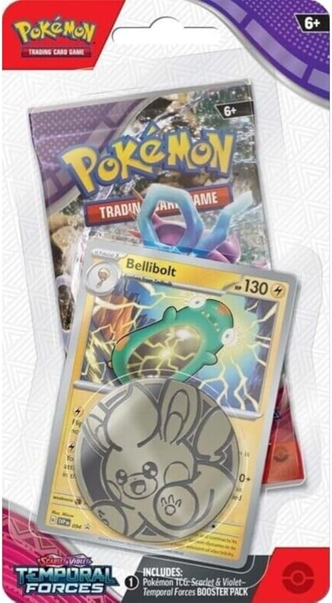 Pokémon Scarlet & Violet Temporal Forces BLISTER Pack (Booster Pack, Promo Card & Coin)