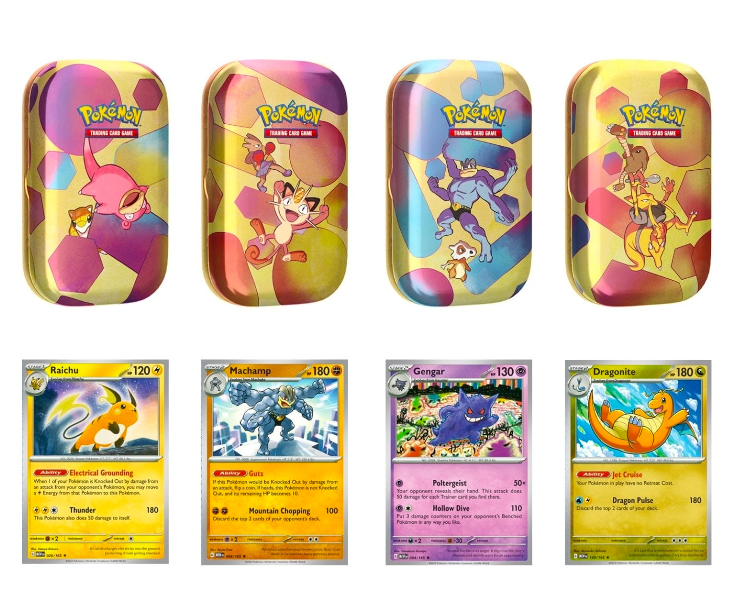 Pokémon TCG 4 151 Mini Tins + 4 Promo Cards Bundle
